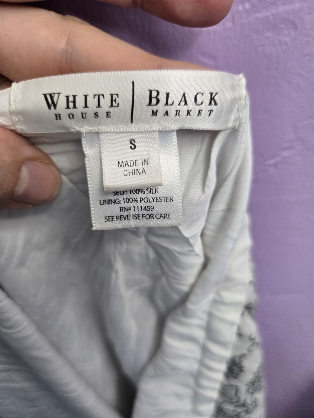 White and Black Floral Ombre Skirt - Picture 2 of 10